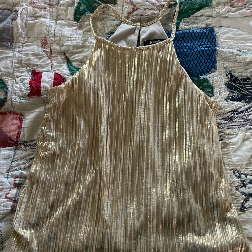 Jennyfer - Gold Metallic Women's Top